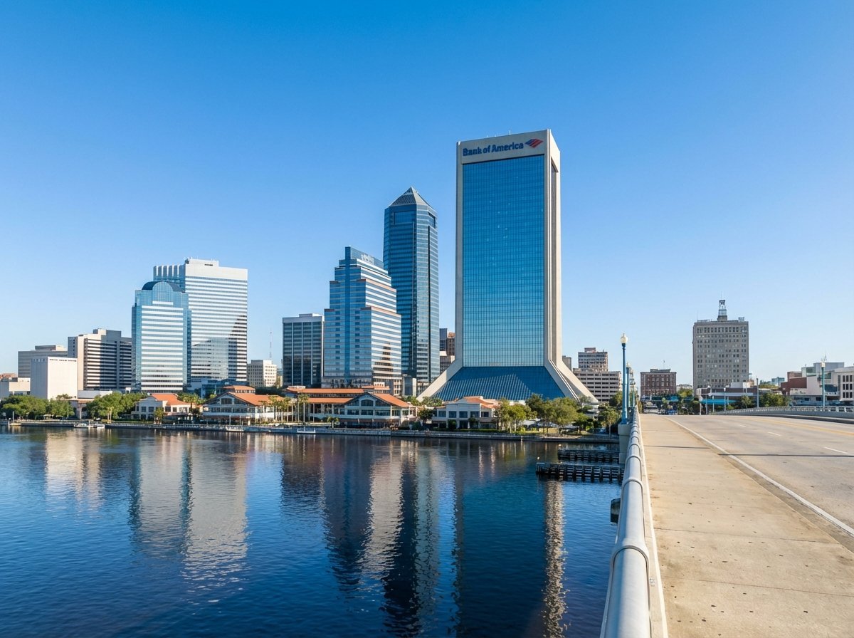 Downtown Jacksonville skyline with Bank of America Tower